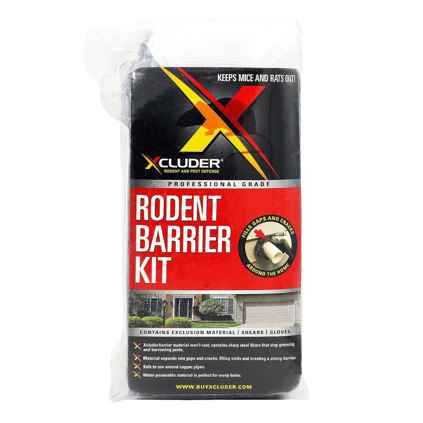Xcluder Rodent Control Fill Fabric, Large DIY Kit, Stainless Steel Wool, Stop... gallery