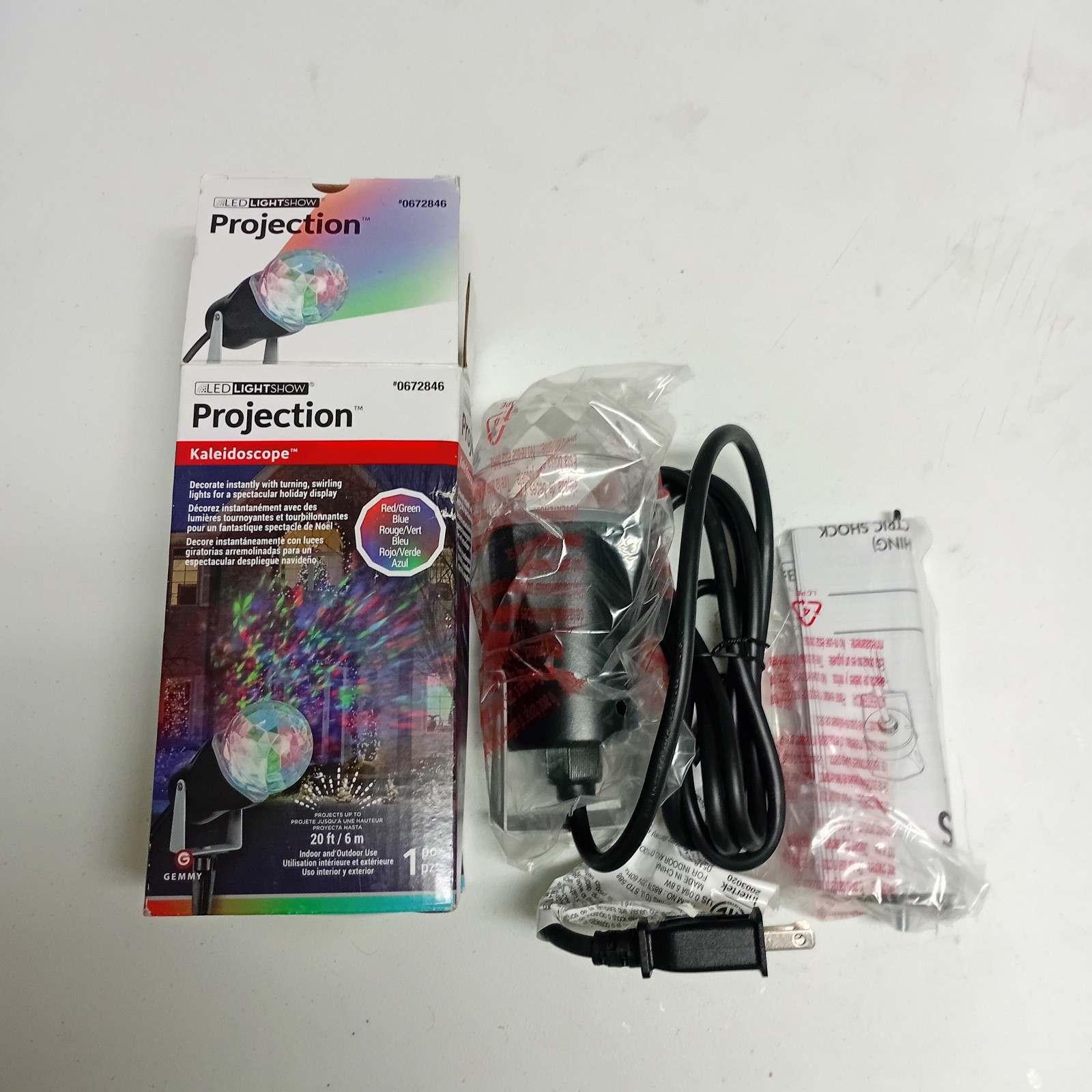 BNIB Gemmy LED Lightshow Light Projection Kaleidoscope Red/Green/Blue. gallery