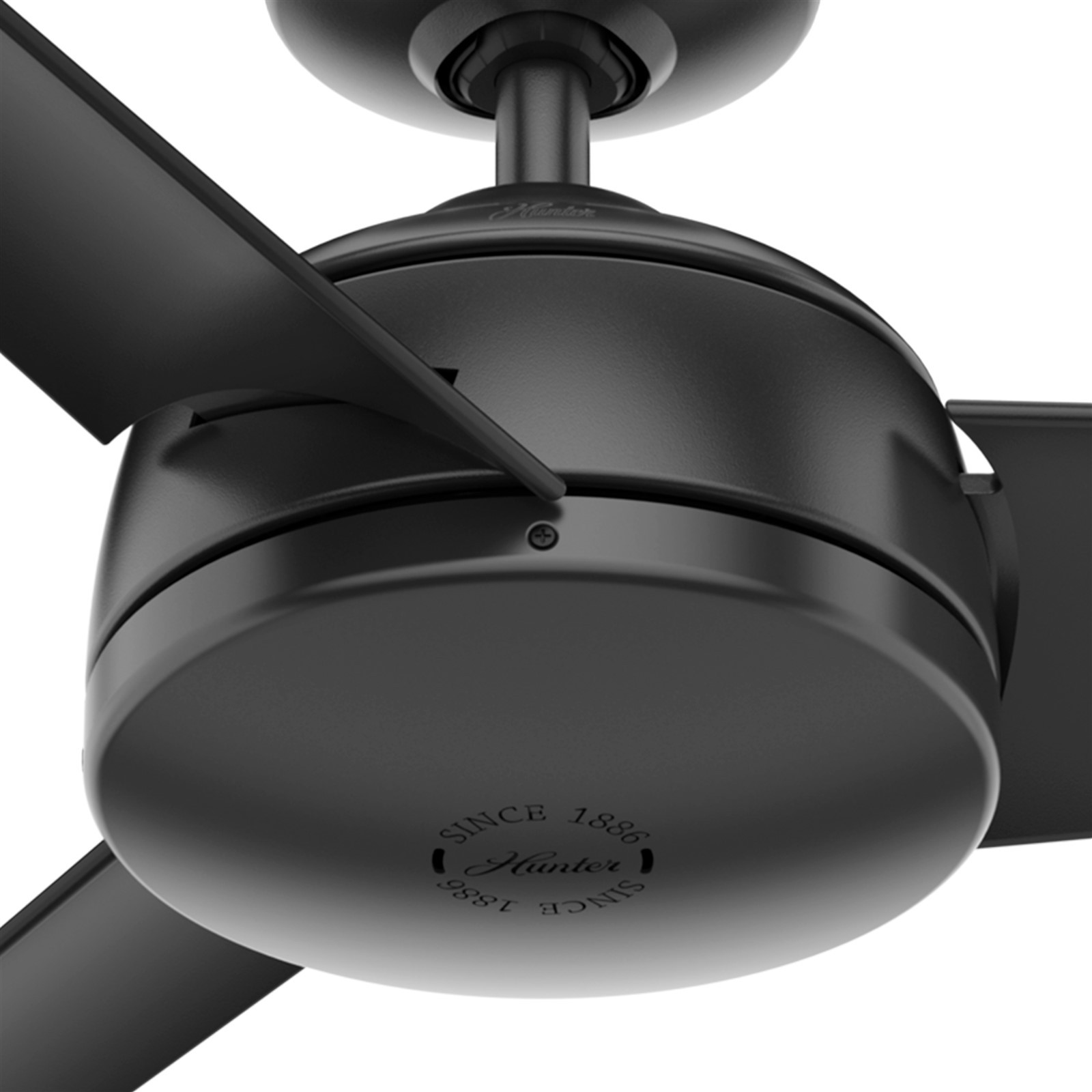 Hunter Fan 52 in Contemporary Matte Black Indoor/Outdoor Ceiling Fan w 3 Blades gallery