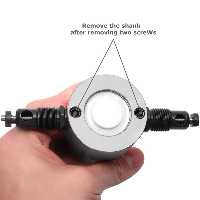 Double Head Sheet Metal Cutter Nibbler Cutting Tool Saw Power Drill Attachment gallery
