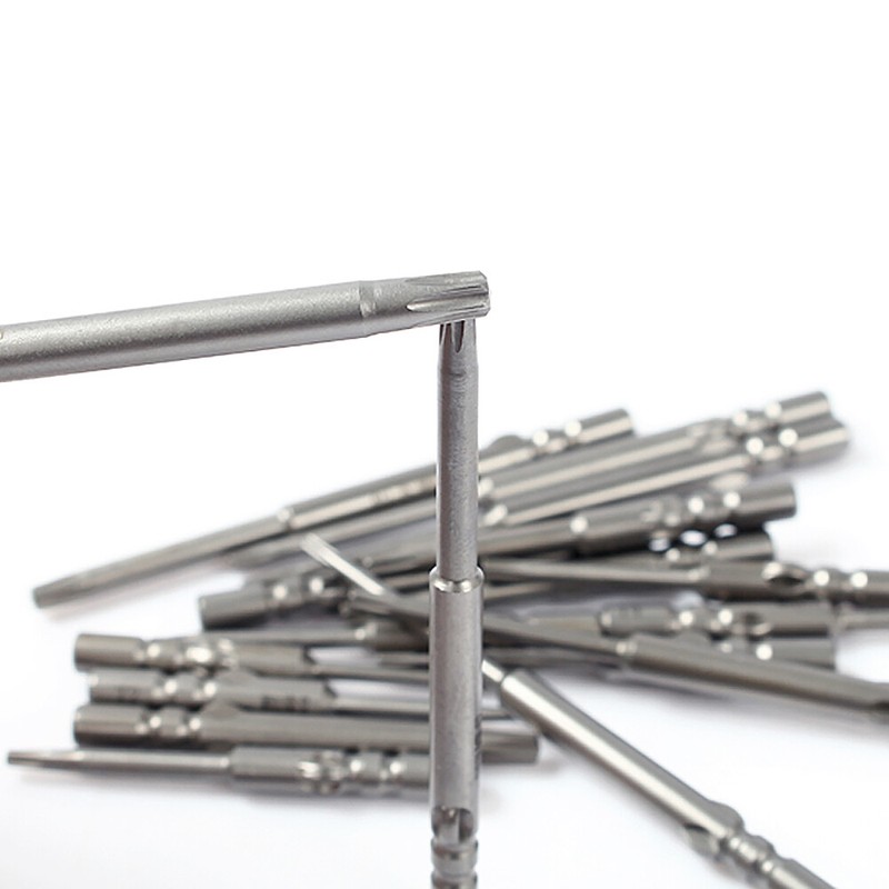 Solid Torx Spanner T1-T15 Round Shank 4mm Magnetic Torx Screwdriver Bits S2 Bit gallery