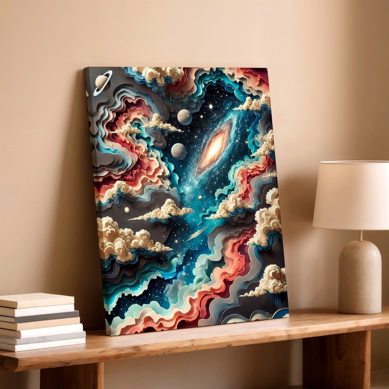 Wall Art Abstract Galaxy Space Cloudscape Celestial Nebula Canvas Print Decor gallery