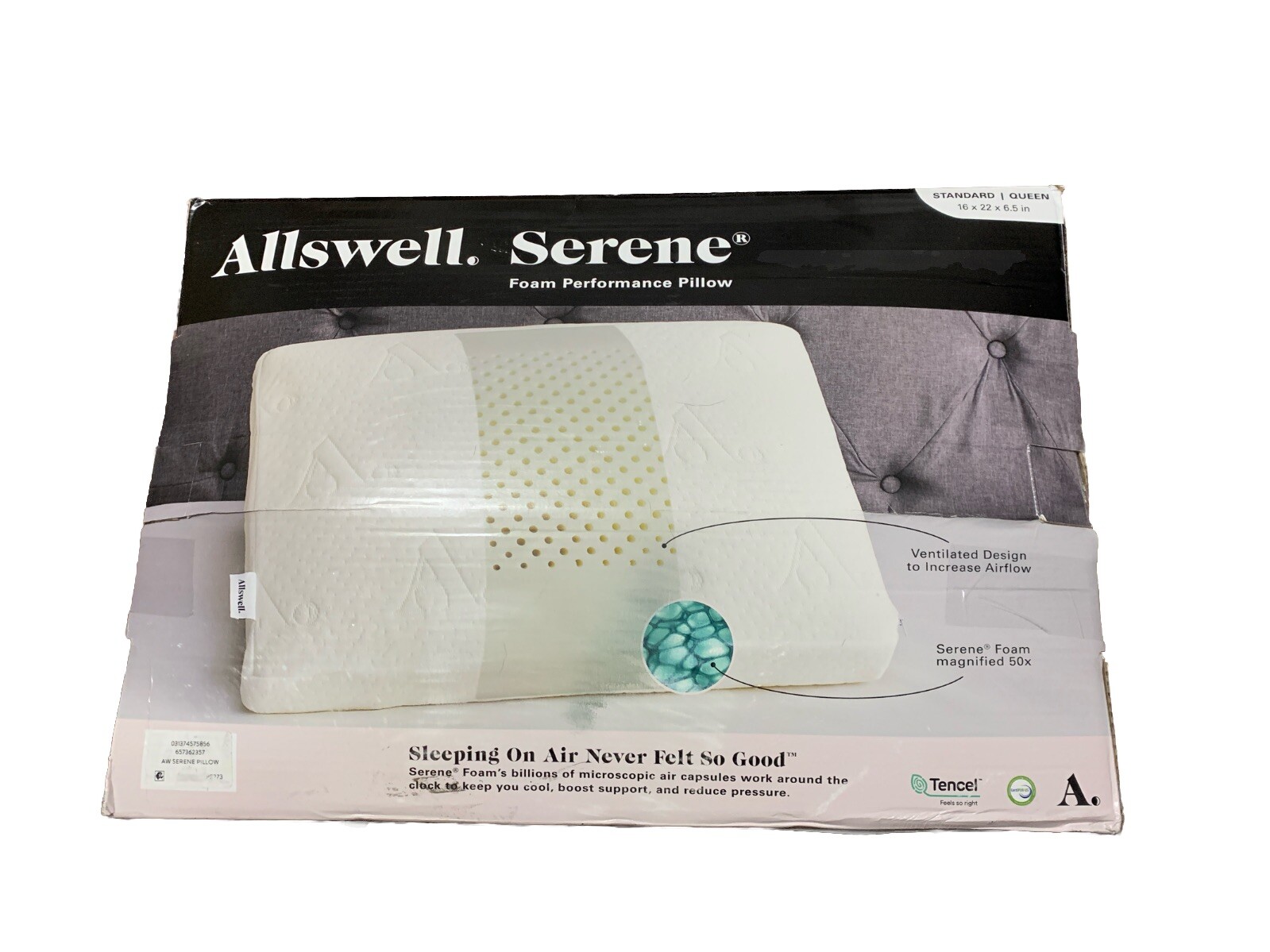 Allswell Serene Foam Performance Standard/Queen Bed Pillow with Cover gallery