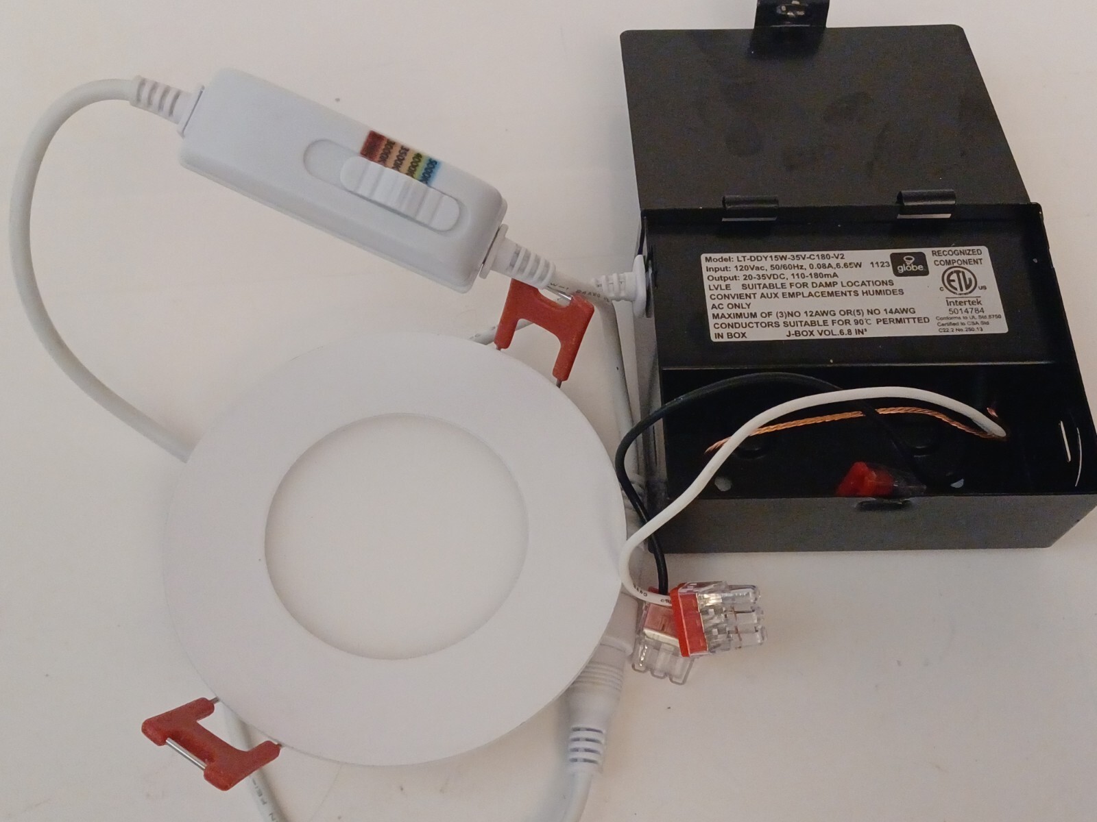 Commercial Electric 4in White Flush LED Recessed Light LT-DDY15W-35V-C180-V2 gallery