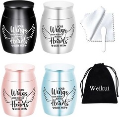 Small Cremation Keepsake Urns for Human Ashes Black/Silver/Sky Blue/Rose Gold