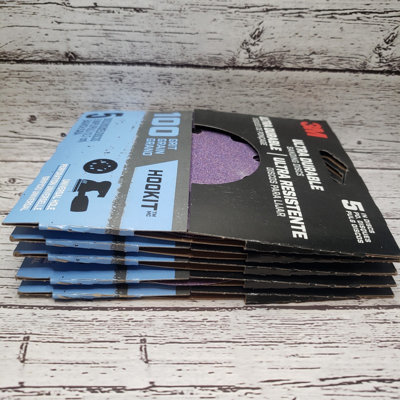 (5) Ultra Durable Power Sanding Discs,Universal,100 Grit,5 In,5-Pk. Lot 25 Total gallery