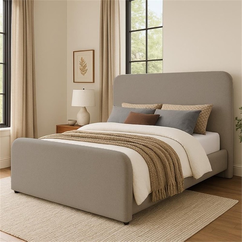 Pemberly Row Full Bed with Arched Headboard and Footboard in Jet Black gallery