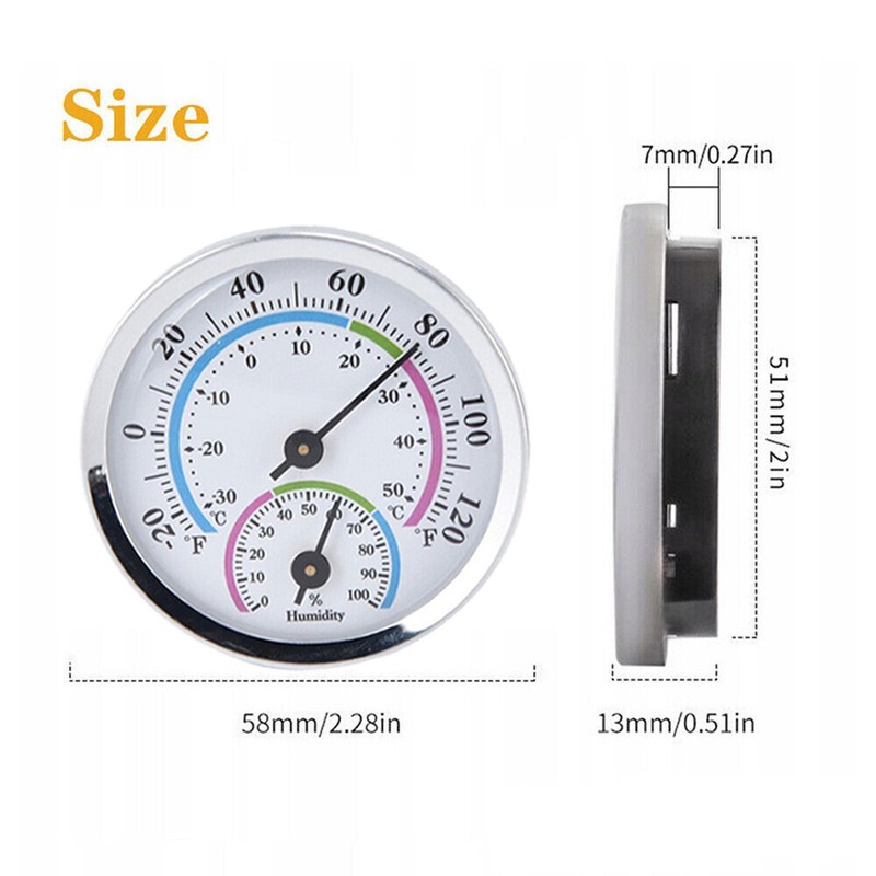 4PC Analog Thermometer Hygrometer Humidity Meter Gauge Temperature Room Indoor gallery
