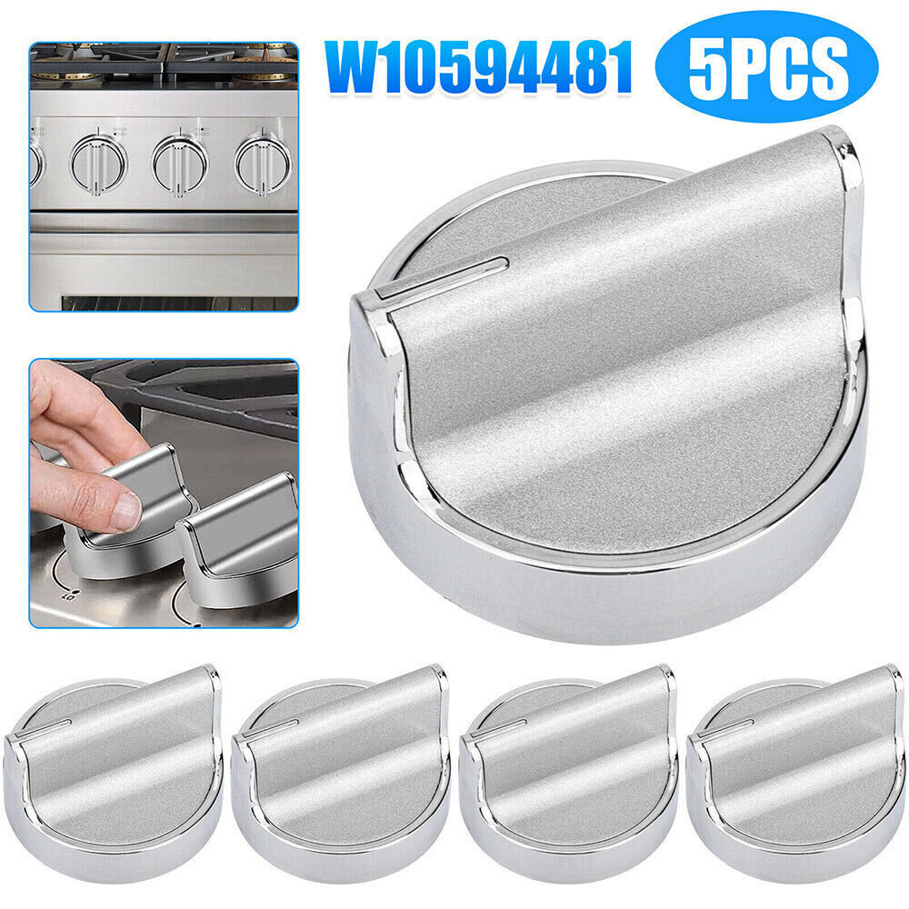 5 Pack W10594481 Burner Control Knob for WPW10646805 Stove Knobs for Whirlpool