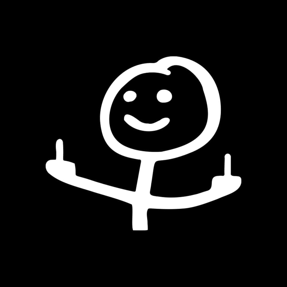 Funny Stick Figure Middle Finger Vinyl Decal Car Window or Laptop 4.5" x 4.2" gallery