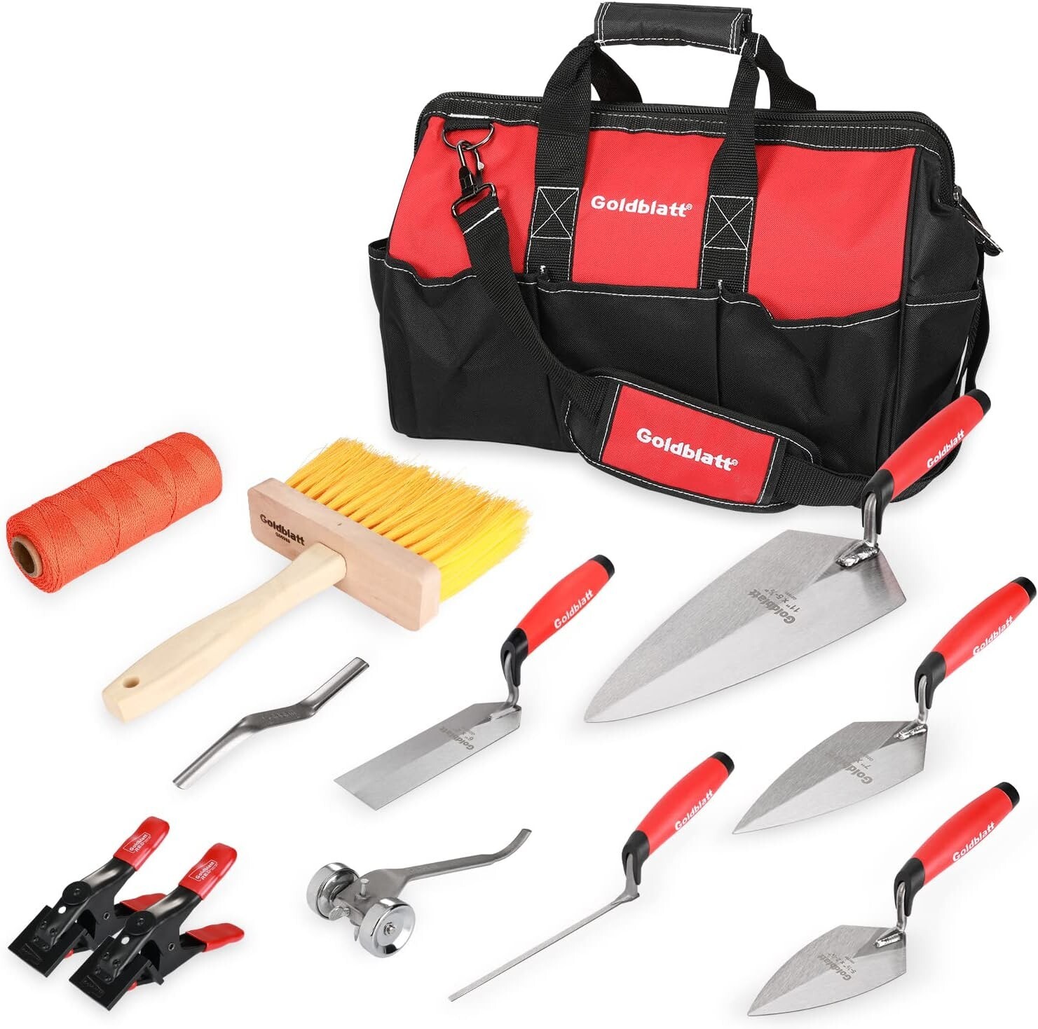 Goldblatt 12PC Masonry Hand Tool Set Organized in Tool Bag Labor-saving NEW gallery