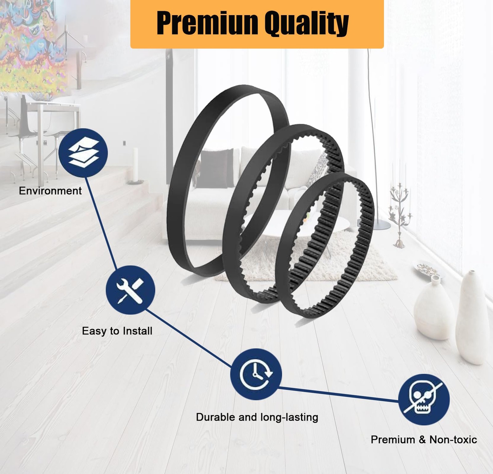 Vacuum Replacement Belt for Bissell ProHeat 2X Revolution Pet Pro Carpet Clea... gallery
