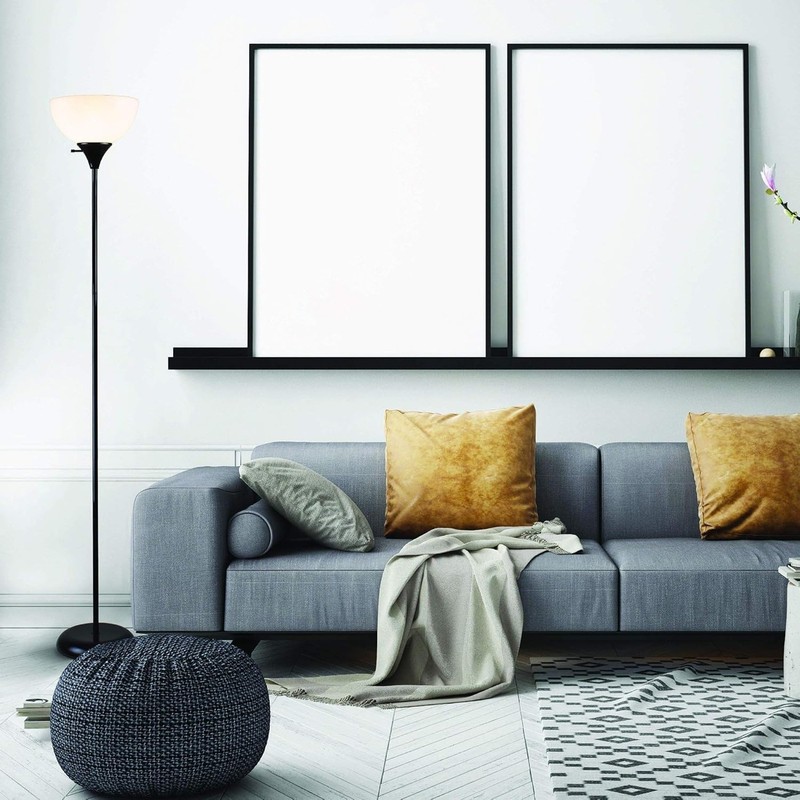 Newhouse Lighting 71-in. Charles Black Modern Standing Lamp NHFL-CH-BK, Floor gallery