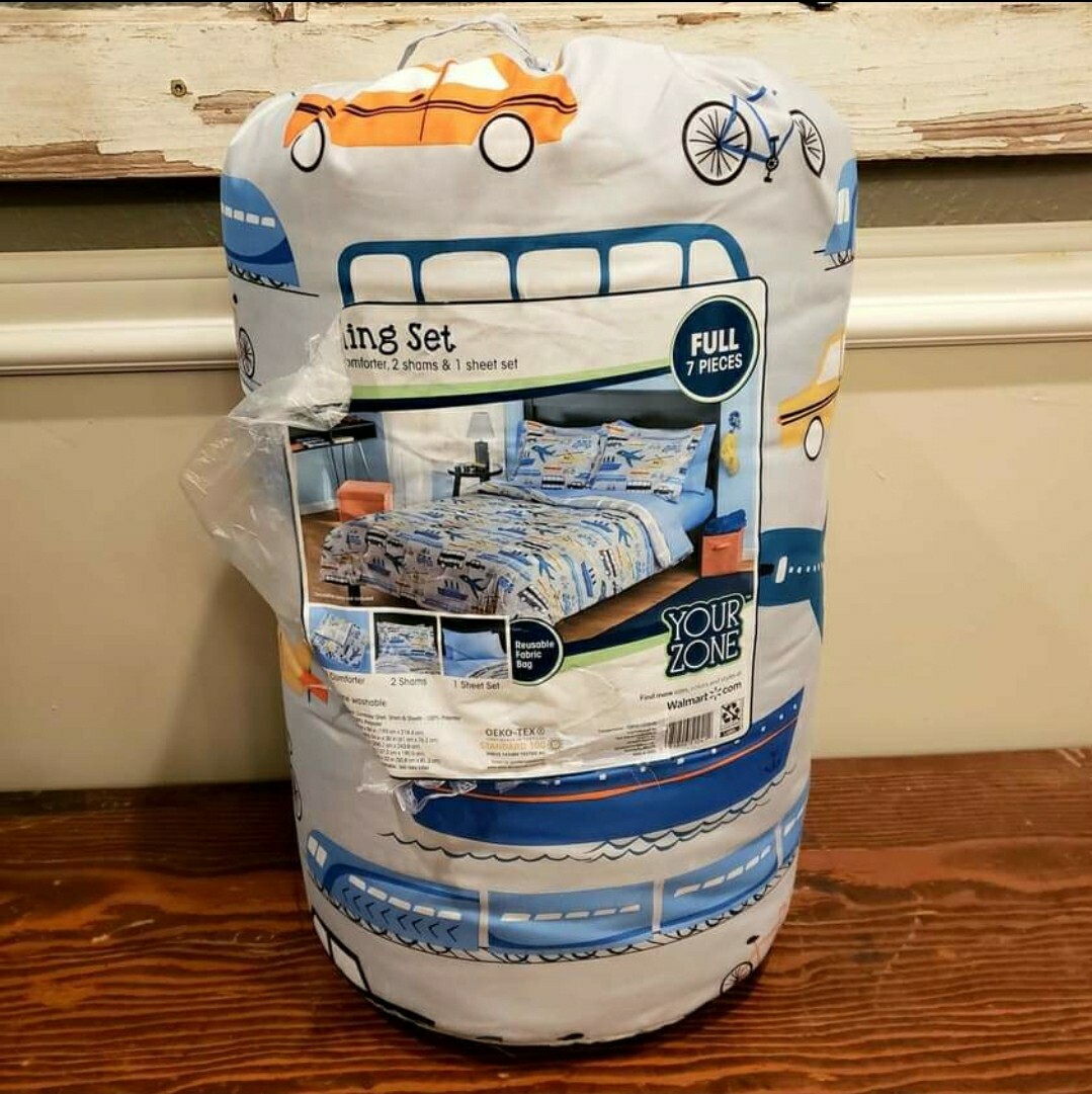 Your Zone Transportation Bedding Set Full Size 7 Pieces Comforter Shams Sheets gallery