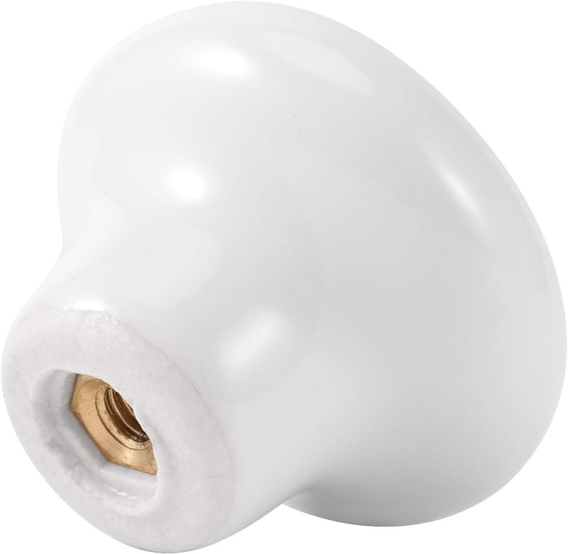 KEILEOHO 25 Pack Ceramic Cabinet Knobs, 1.26Inch/32Mm White Drawer Knobs with Sc gallery