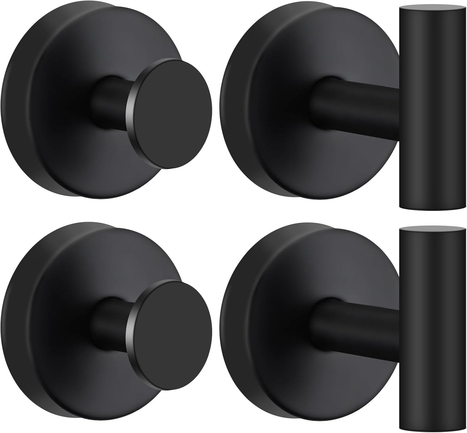 4 Pack Suction Cup Hooks for Shower - Stainless Steel Towel Hooks for Bathroom, gallery