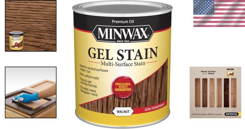 Walnut Gel Stain Quart - Non-Drip Formula gallery