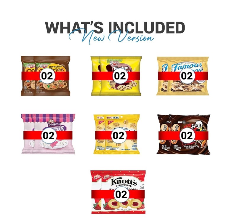 Individually Wrapped Cookies Variety Pack - 32 Count of Delicious Assortments gallery
