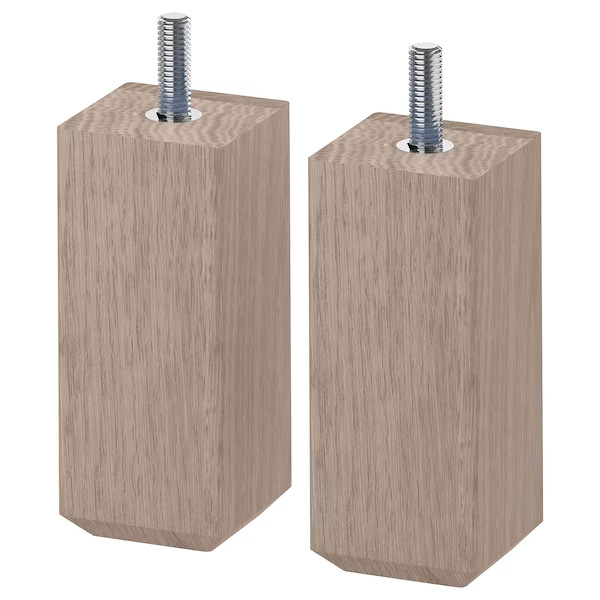 Pack of 2, IKEA STUBBARP Leg Adjustable Walnut Effect Light Gray 402.935.67, NEW gallery