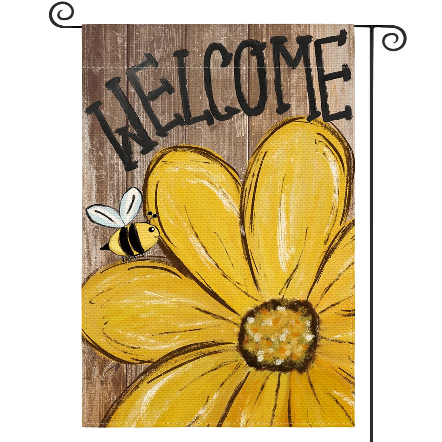Bee Sunflower Spring Summer Garden Flag 12x18 Inch Double Sided Outside, Welc... gallery