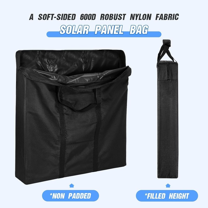 Durable Dustproof Solar Panel Carry Case - 600D Oxford Fabric, Black 21.7'' gallery