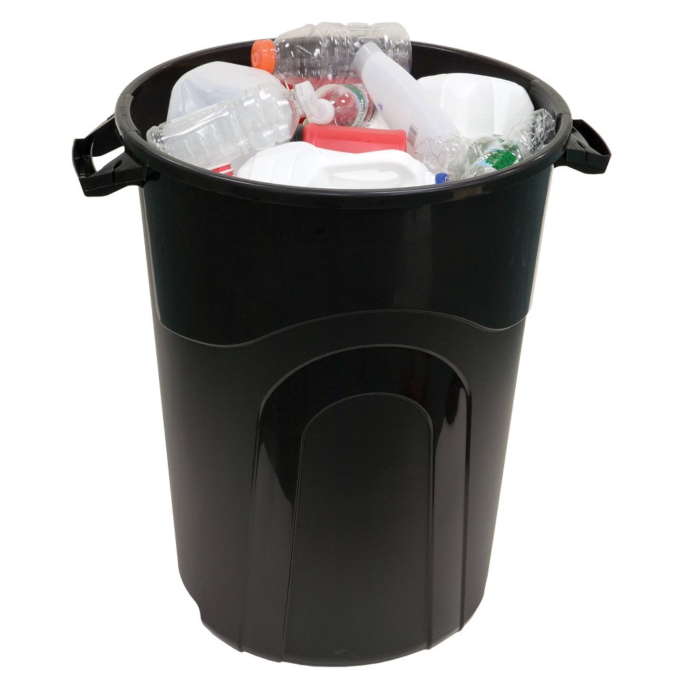 32 Gallon Heavy Duty Injection Molded Trash Can with Click Lock Lid gallery