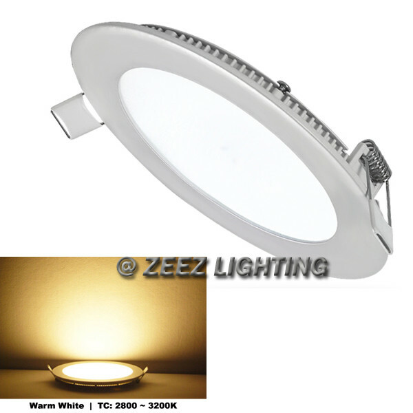 Warm White 15W 7" Round LED Dimmable Recessed Ceiling Panel Down Lights Fixture gallery