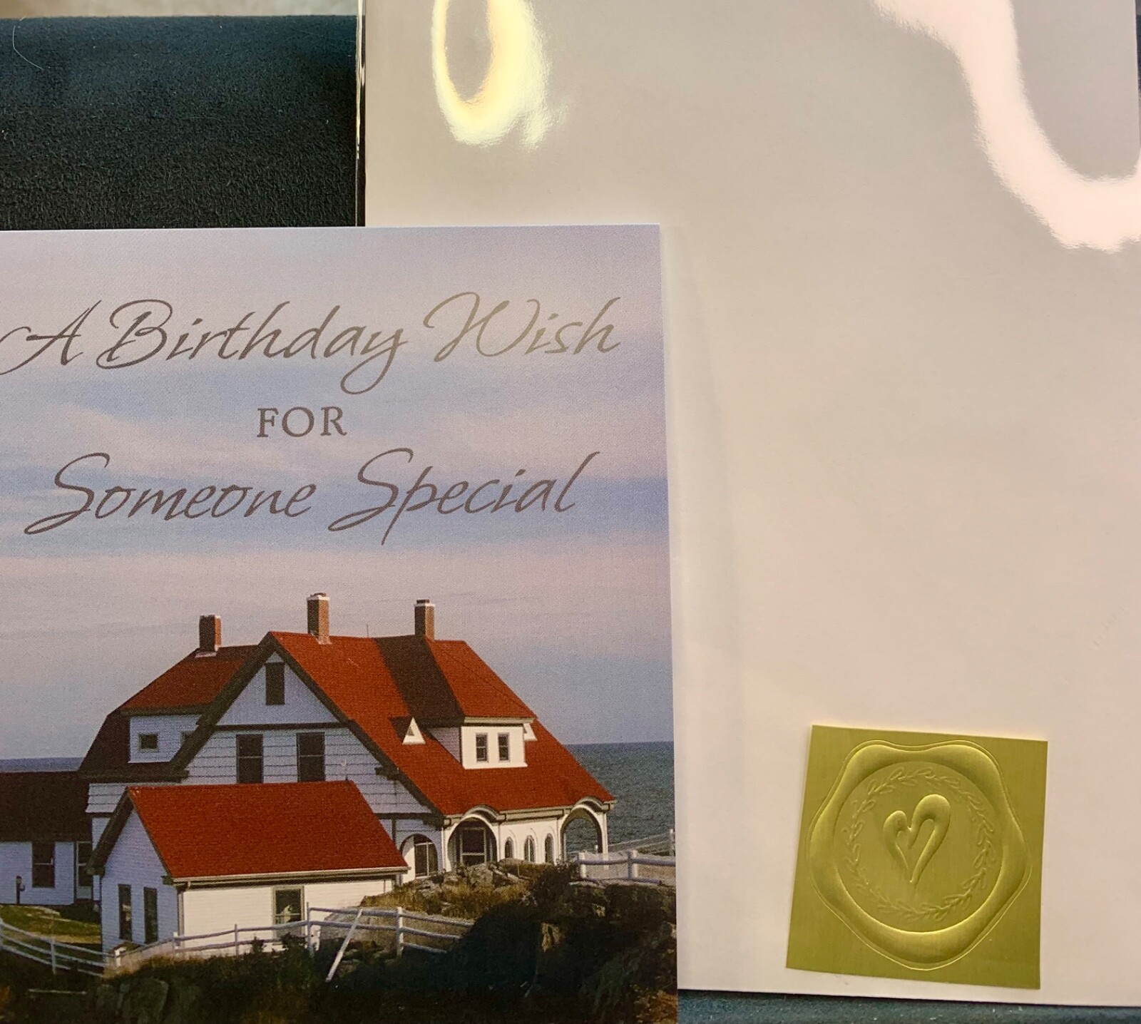 Birthday Card Calming Lighthouse Scene Wish for Someone Special gallery