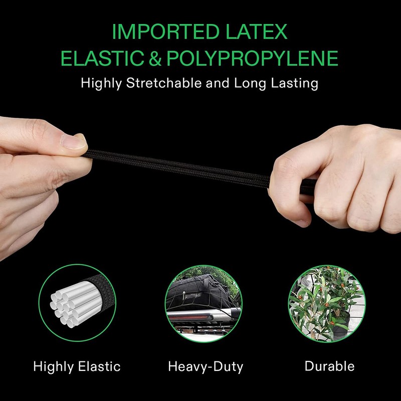 1-Pack 3x3FT Elastic Trellis Netting with Hooks for Grow Tents gallery