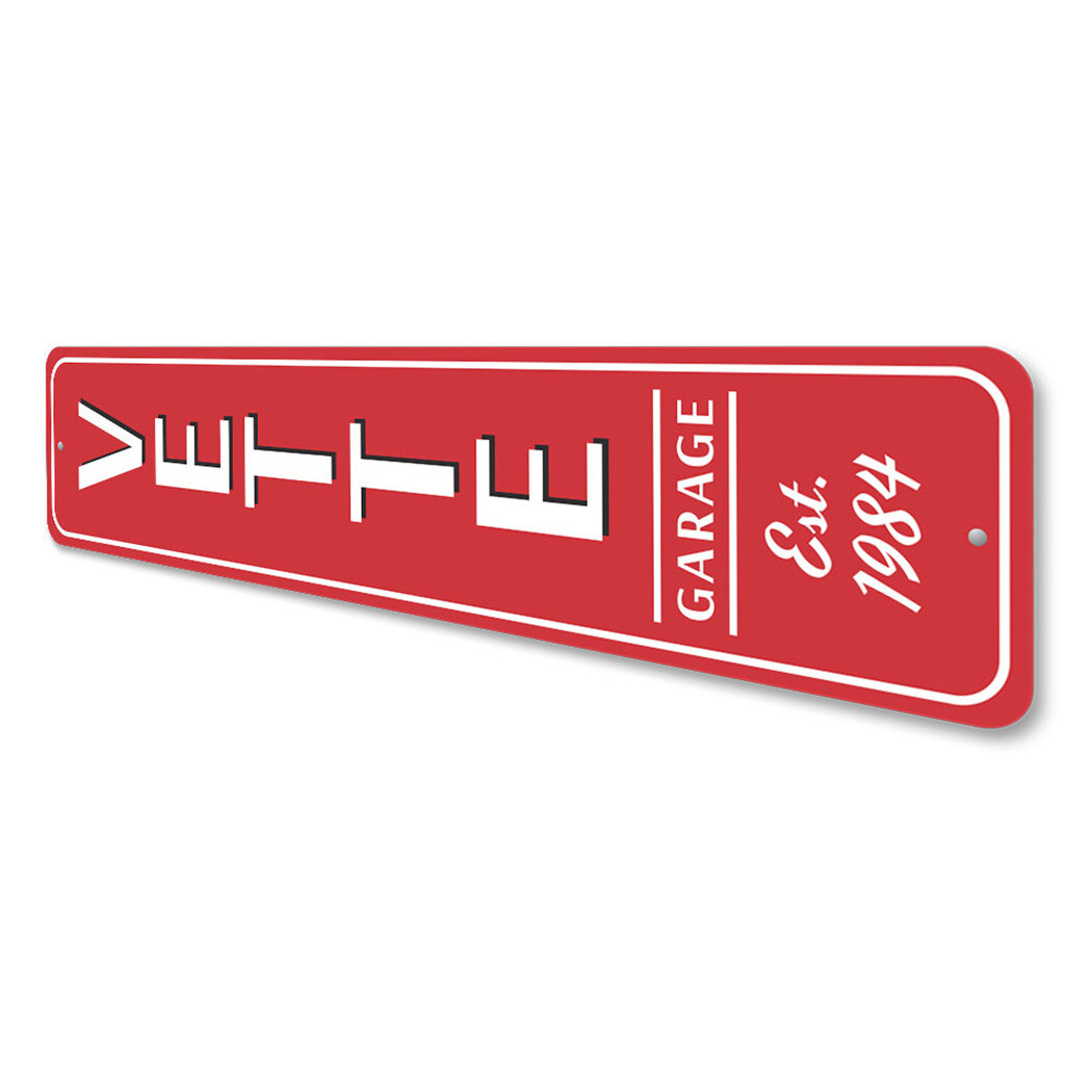 Vette Garage Chevy Corvette Sign Chevrolet Automotive Car Man Cave Sports Retro gallery