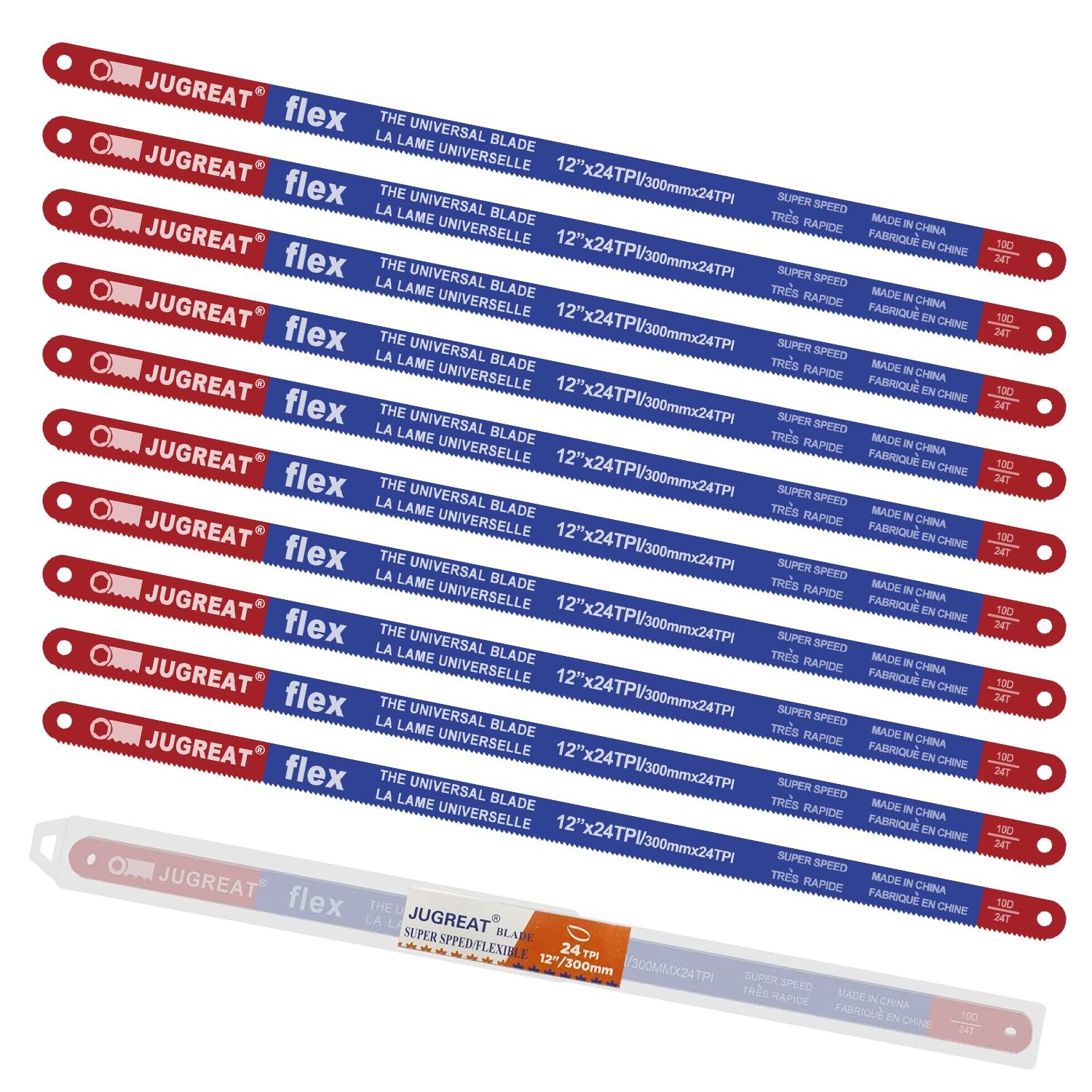 Hacksaw Replacement Blades (10 Pack) High Speed 24 TPI - 12" Length Hack Saw ... gallery