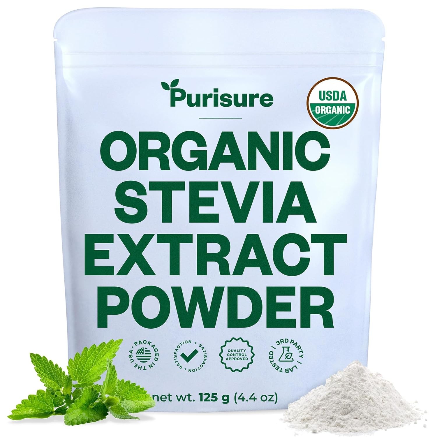 Purisure Stevia Powder Zero Calorie Zero Carb Pure Stevia Extract Sweetener gallery
