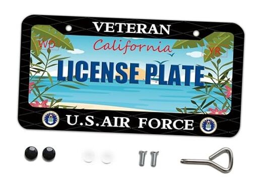 Veteran US Air Force Design License Plate Frame USAF Decorative US AIR FORCE gallery