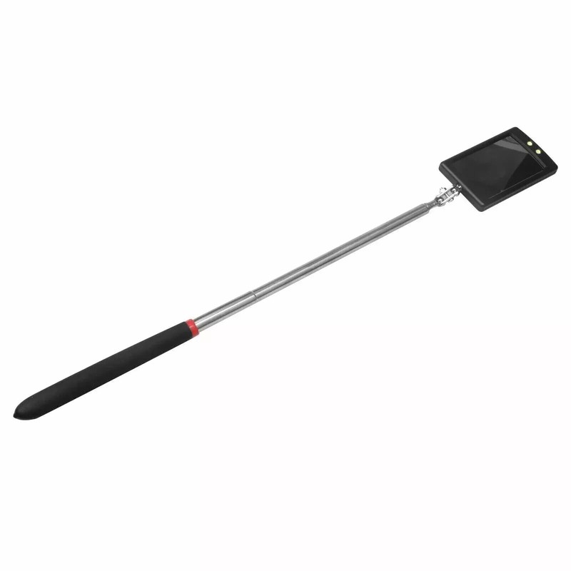 2 Magnetic Telescoping Pickup Rod Tool LED Light Grabber Stick Inspection Mirror gallery