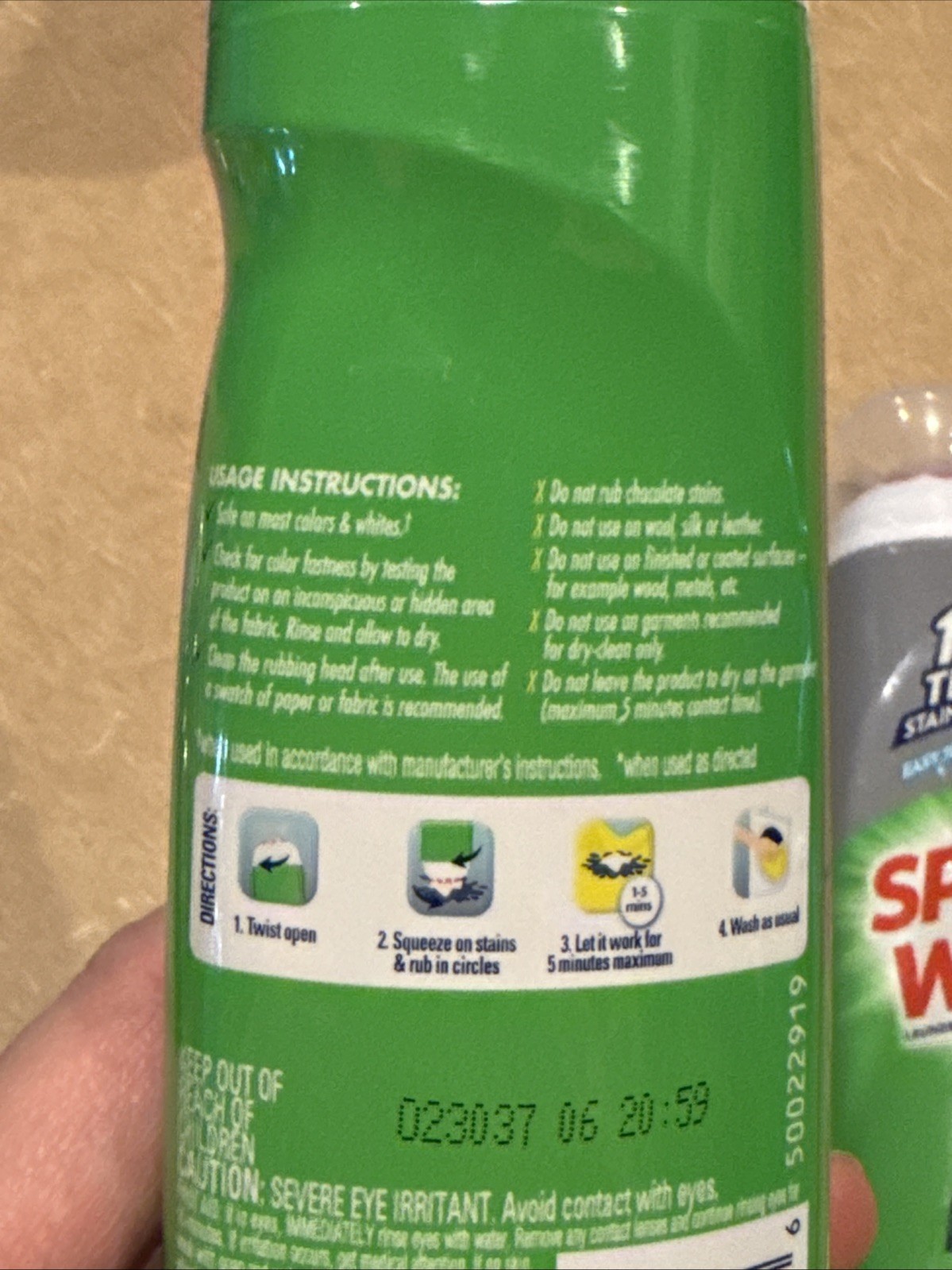 (2) Spray n Wash Max Laundry Stain Remover Gel Stick, Easy To Use, Scrub Top New gallery