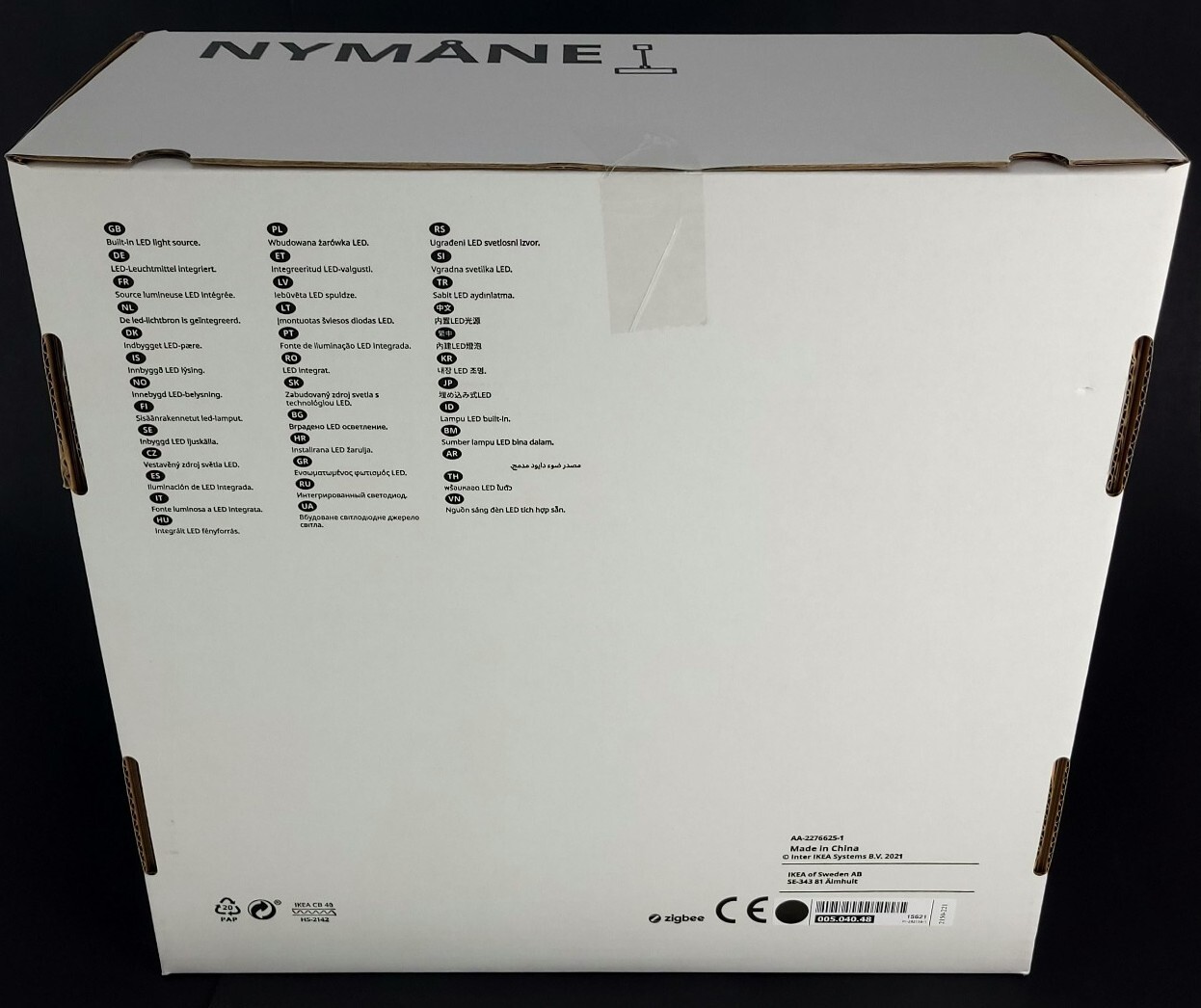 Ikea NYMANE LED Pendant Lamp Wireless Dimmable Black Anthracite 15" New gallery