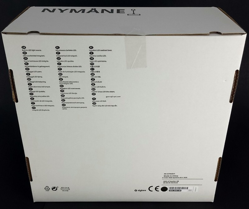 Ikea NYMANE LED Pendant Lamp Wireless Dimmable Black Anthracite 15" New gallery
