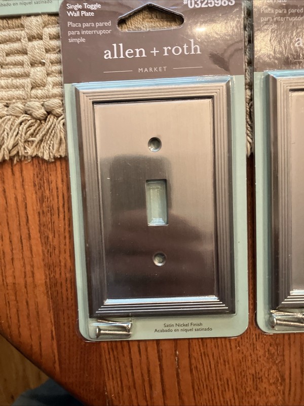 Allen + Roth Triple/Double/Single Toggle Wall Plate Satin Nickel Light Switches gallery