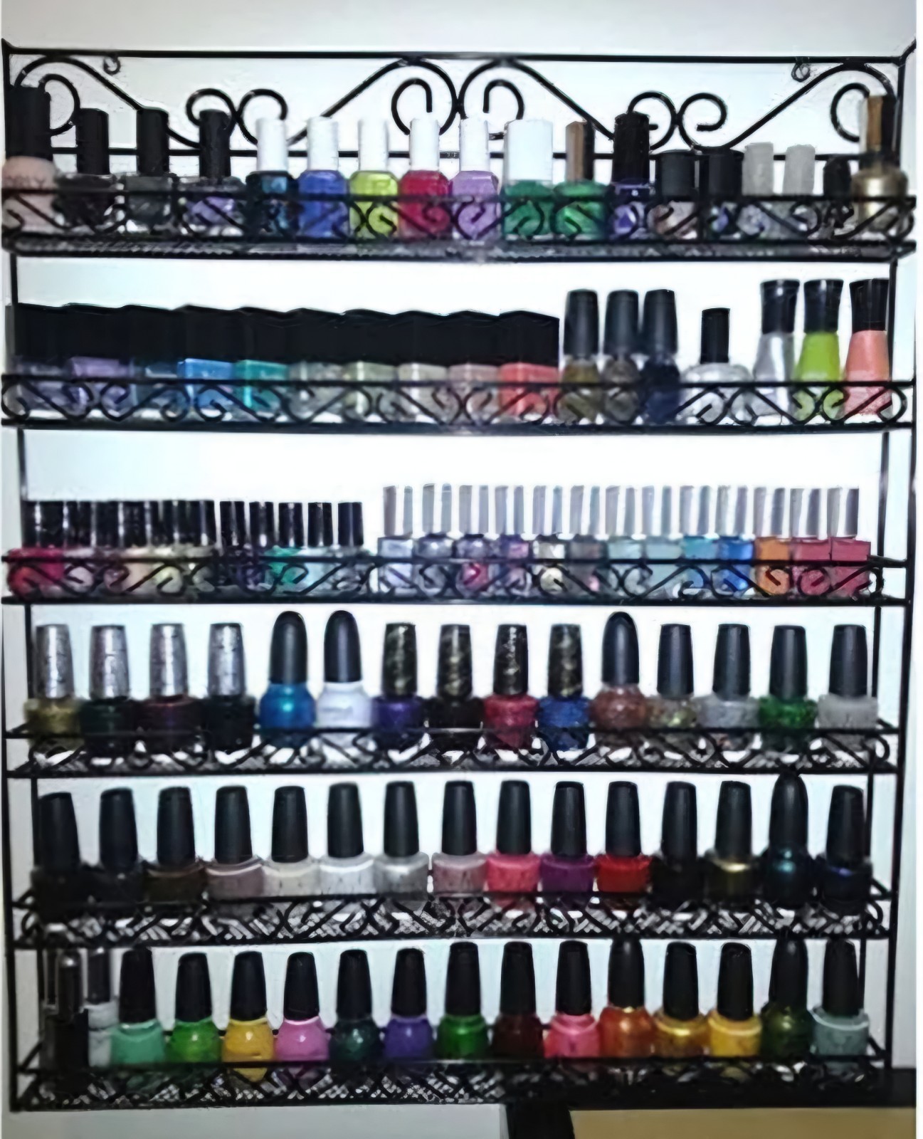 Metal Wire Nail Polish Display Organizer Wall Rack (Hold 90 to 100 Bottles) USA gallery