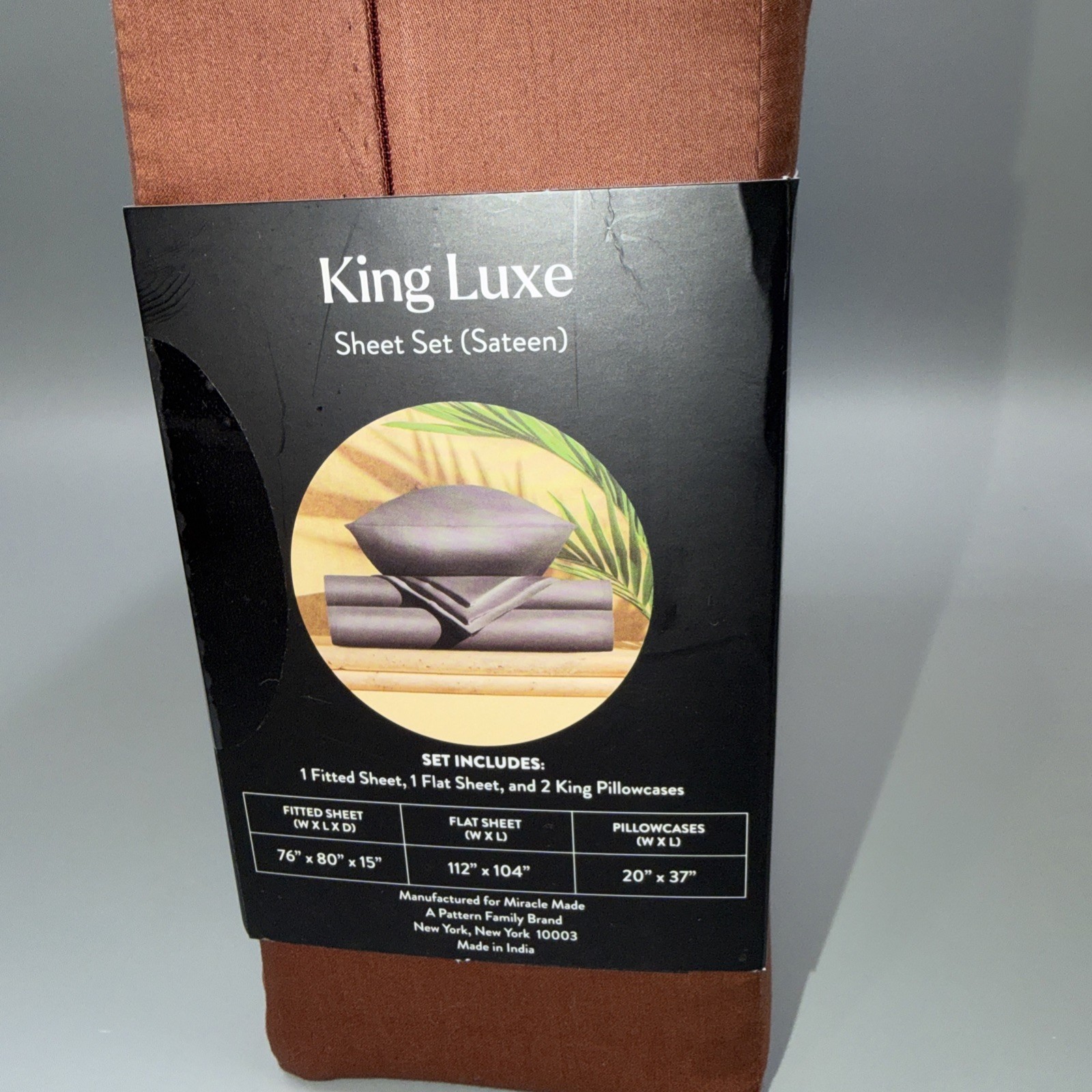 Miracle Made Sheet Set KING Luxe Self-Cooling Self-Cleaning- Terracotta NWT gallery