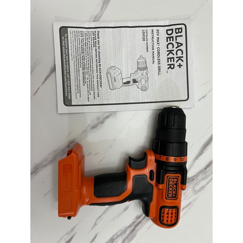 Black & Decker 20V MAX Cordless Drill LDX120 Tool Only with Manual Open Box gallery