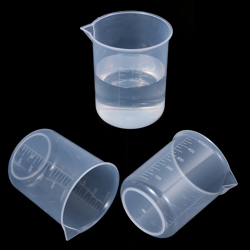 Measuring Cup Transparent Plastic Laboratory Beaker Graduated Liquid Jug Cup Kit gallery