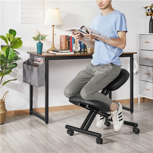 Ergonomic Kneeling Chair Adjustable Posture Chair Stool with Angled Seat Black gallery