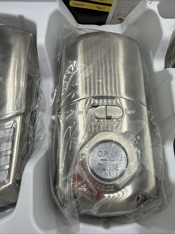 Sunnect AP501 Digital Keyless Deadbolt Lock Set Silverfinish, Complete w/ 2 Keys gallery