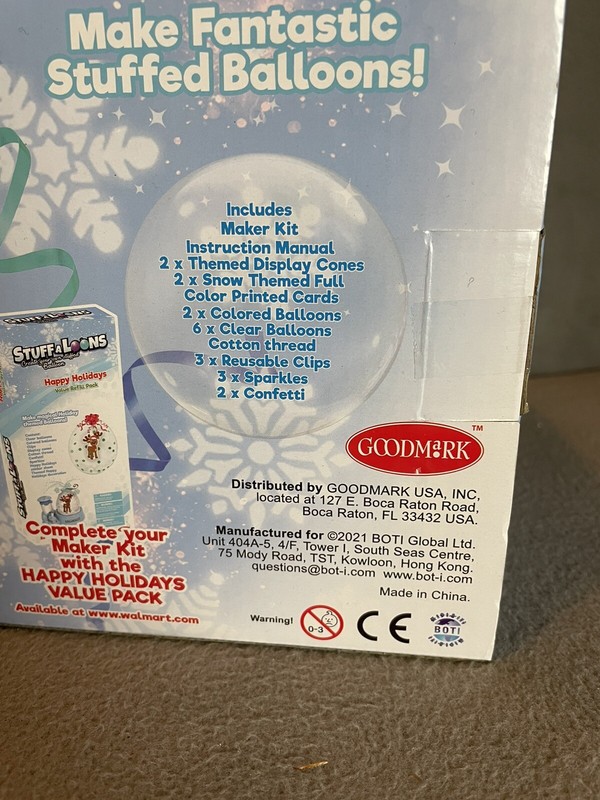 Goodmark Stuffaloons Snow Globe Maker Kit Create Your Own Balloon -Value Set NIB gallery
