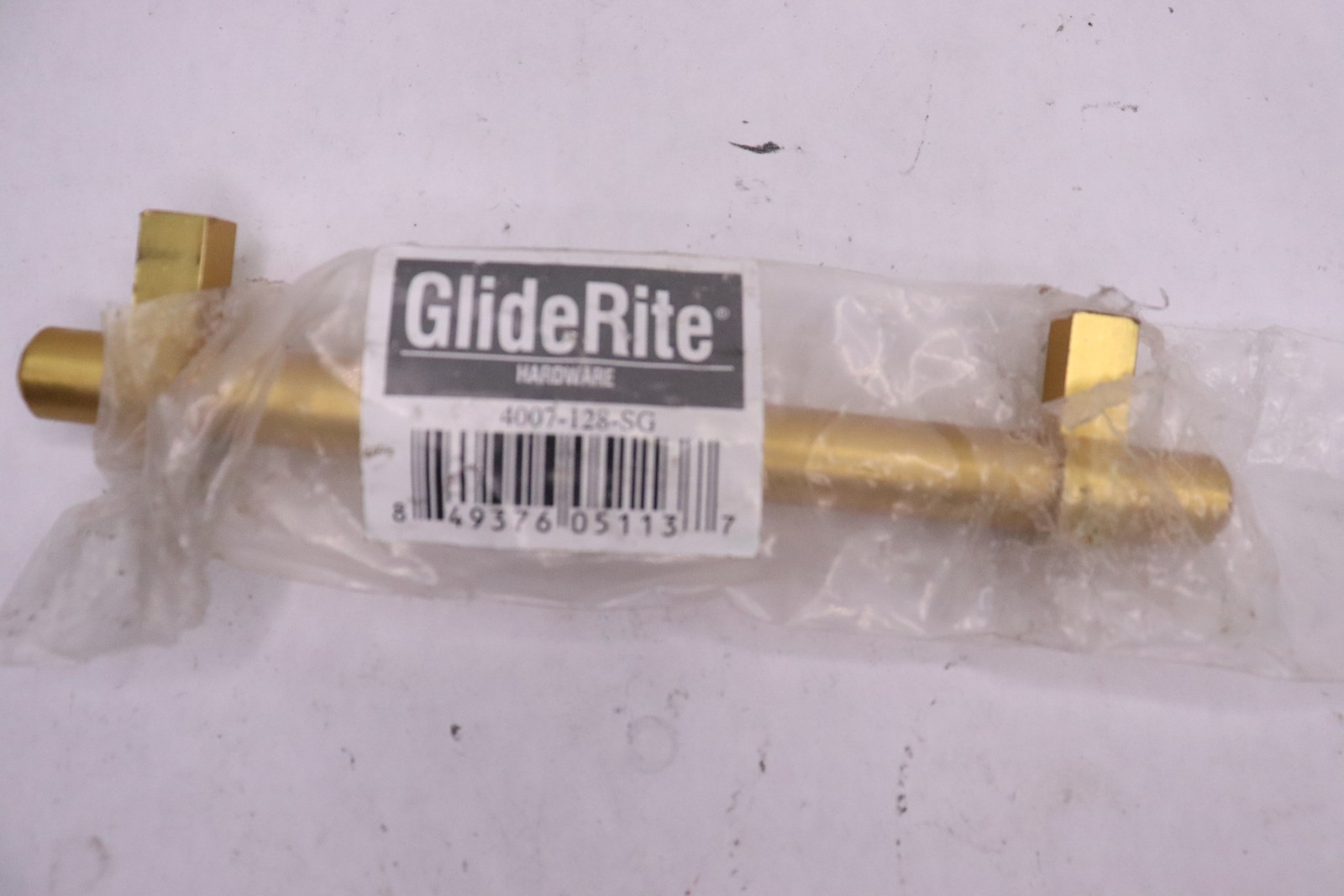 GlideRite Euro Style Cabinet Drawer Bar Solid Satin Gold 5" CC 4007-128-SG gallery