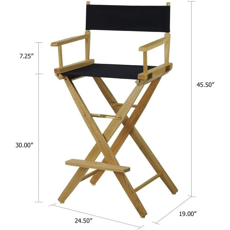 Durable Solid Hardwood Folding Bar Stool W/ Armrests Comfortable Portable Design gallery