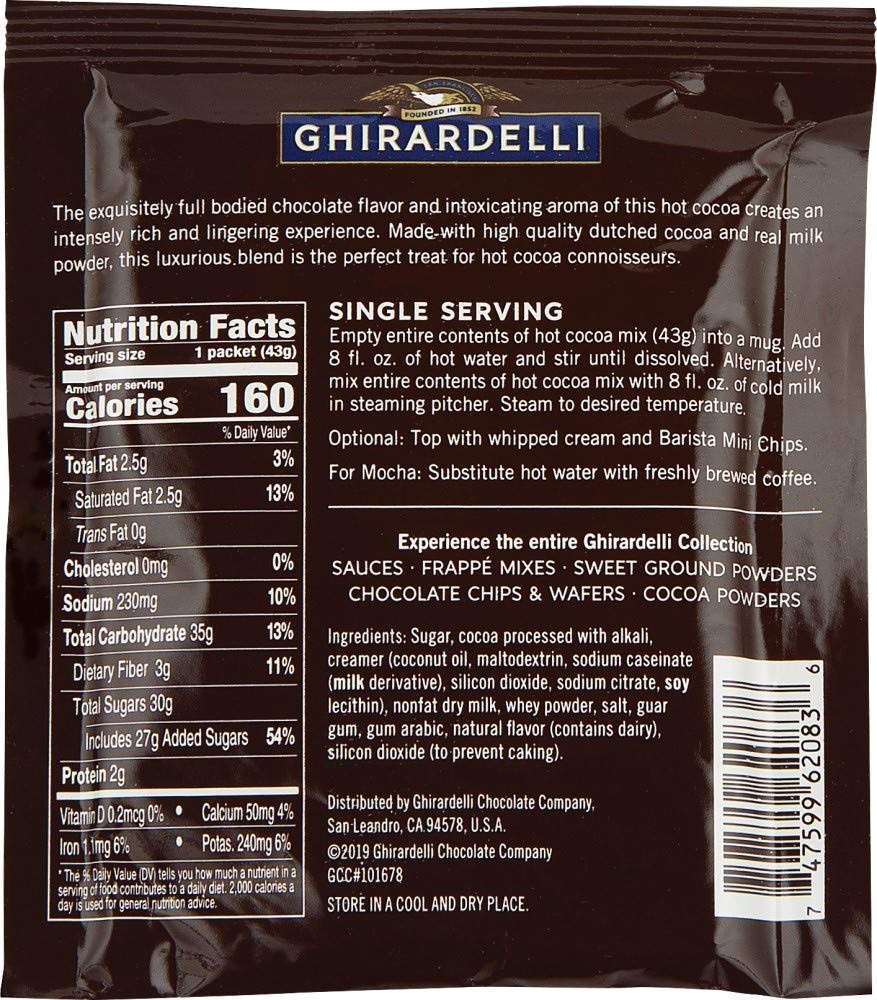 Ghirardelli Premium Hot Cocoa Envelopes, Rich 1.51 Ounce (Pack of 15) gallery