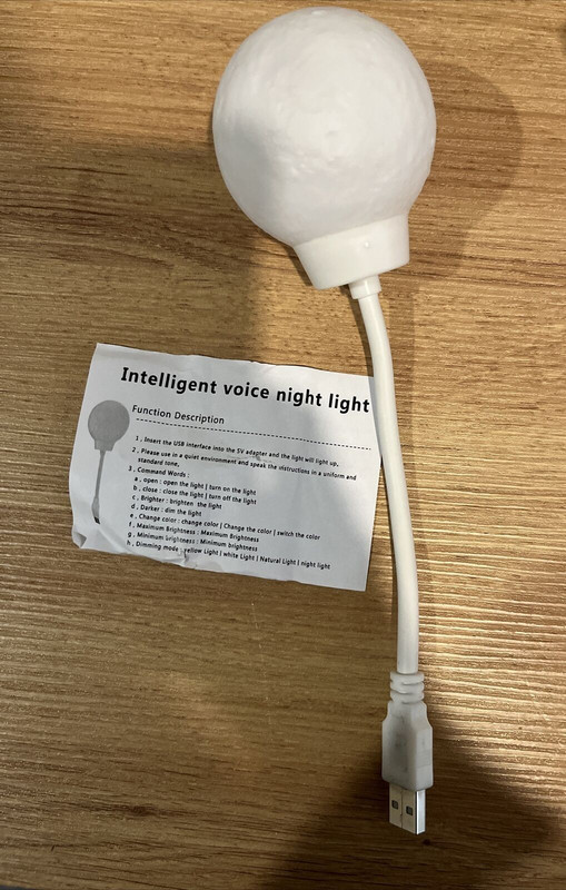 USB Intelligent Voice Control Activated Bulb Lamp Portable Light NEW gallery