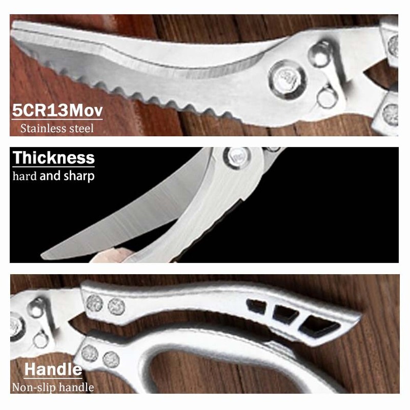 2pcs Kitchen Poultry Shears Kitchen Bone Scissor Stainless Steel Heavy Duty Meat gallery